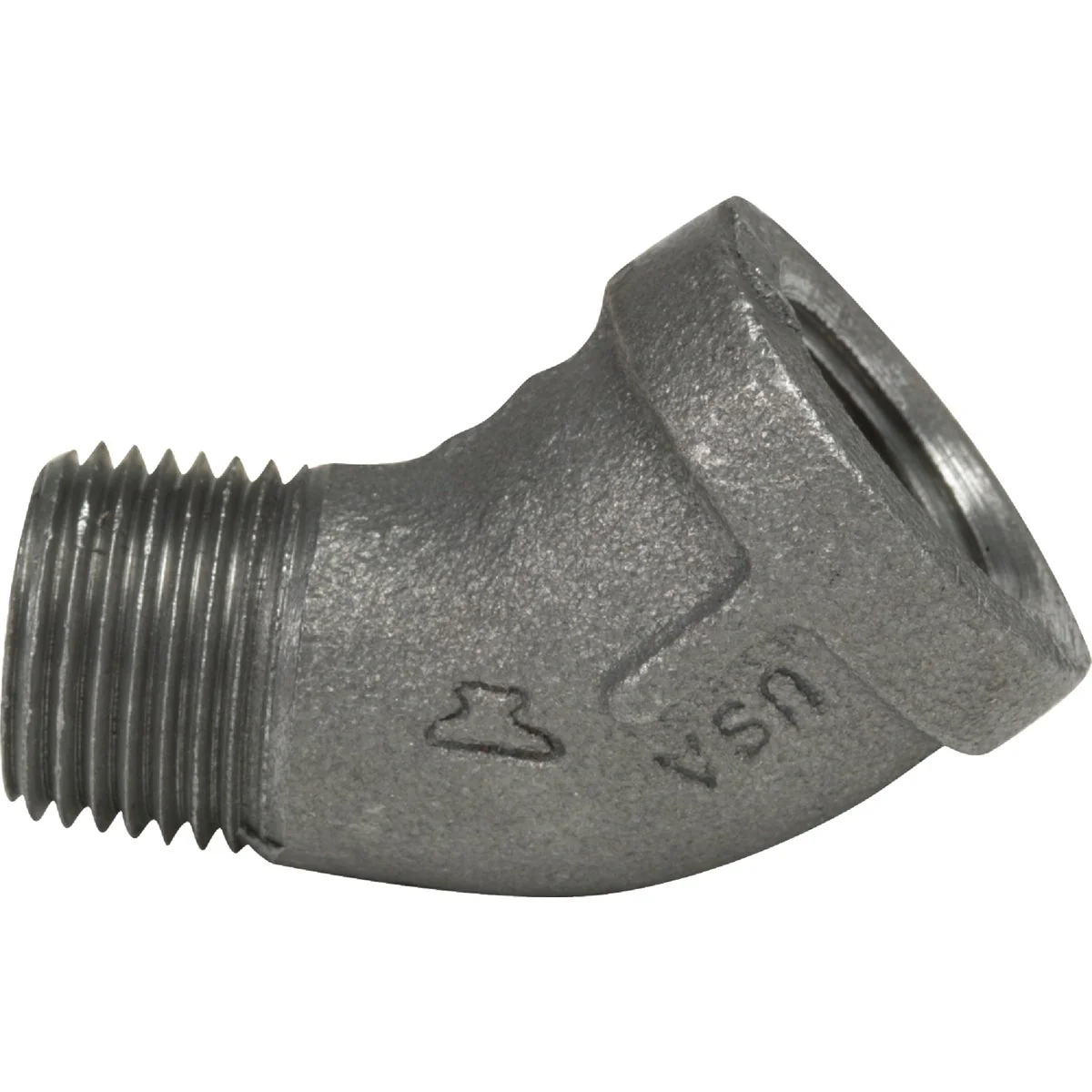 Authentic Anvil 3 4 In. 45 Deg. Street Malleable Black Iron Elbow 1 4 Bend Convenient