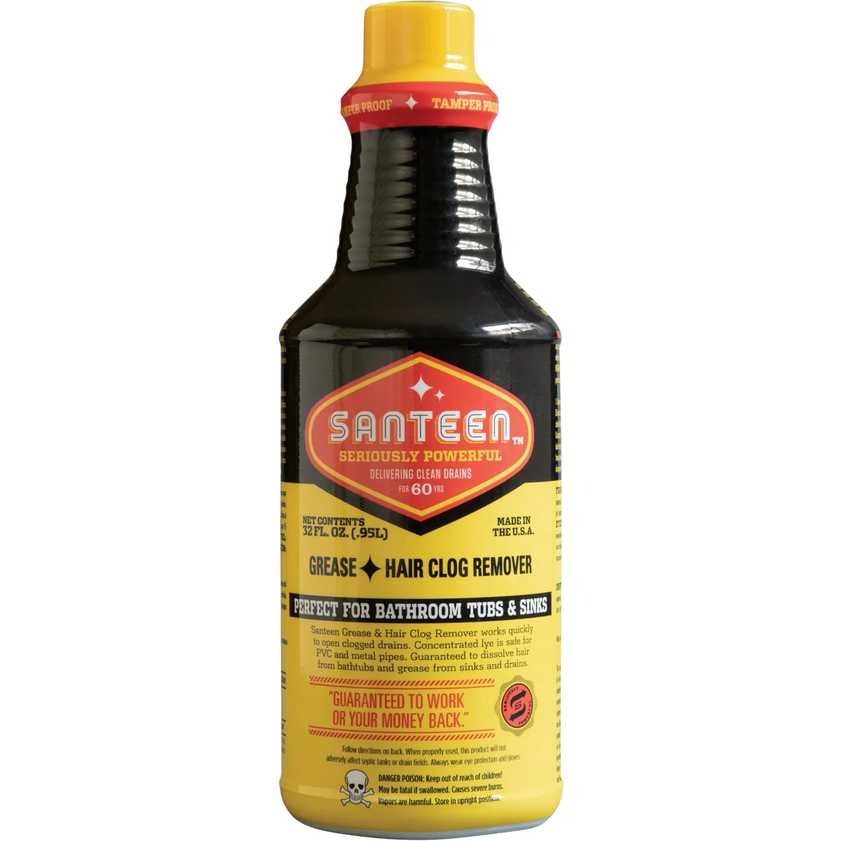 Exclusive Santeen 32 Oz. Grease Hair Drain Clog Remover Original