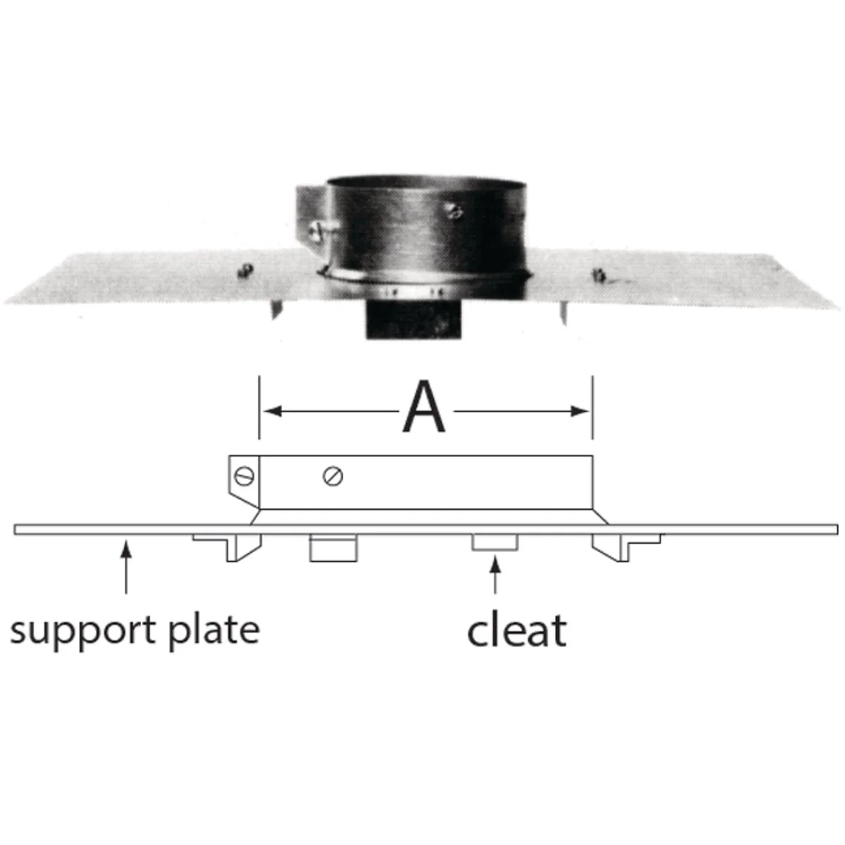 Fashionable SELKIRK RV 6 In. x 6-5 8 In. x 17 In. x 12 In. Pipe Support Assembly First-Class