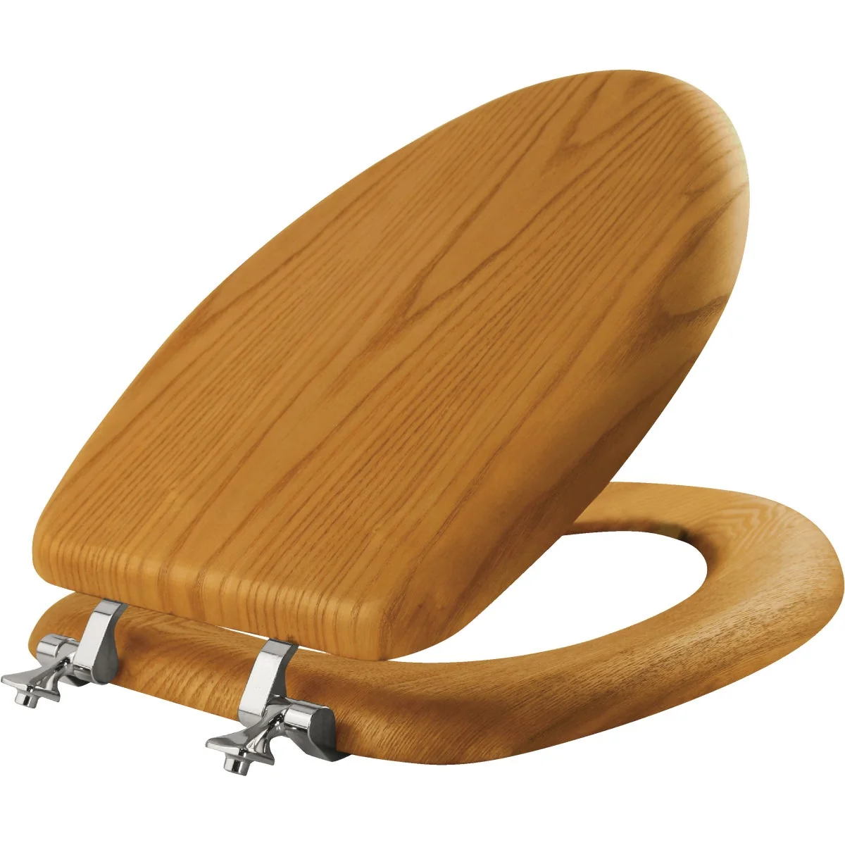 Stylish Mayfair Elongated Closed Front Oak Veneer Toilet Seat Superior