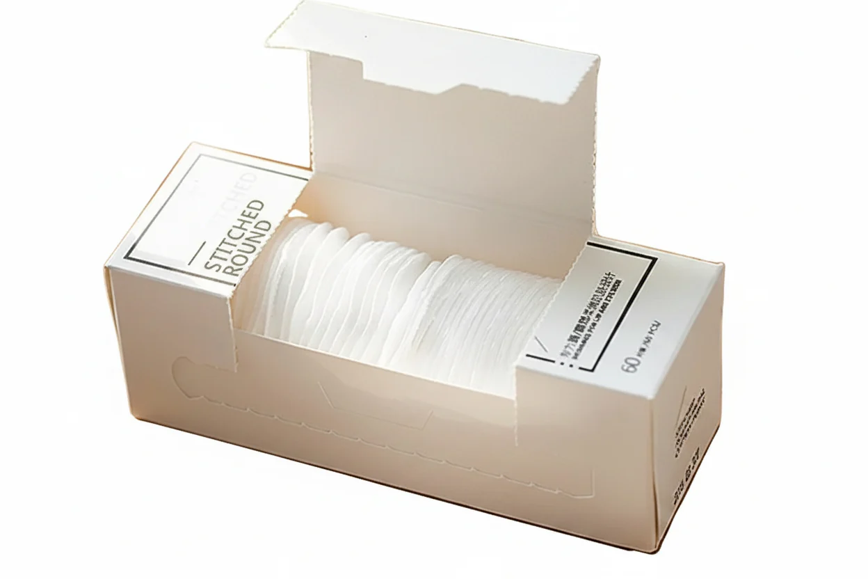 Sustainable 60-Count Round Skincare Cotton Pads for Facial Care High-Grade