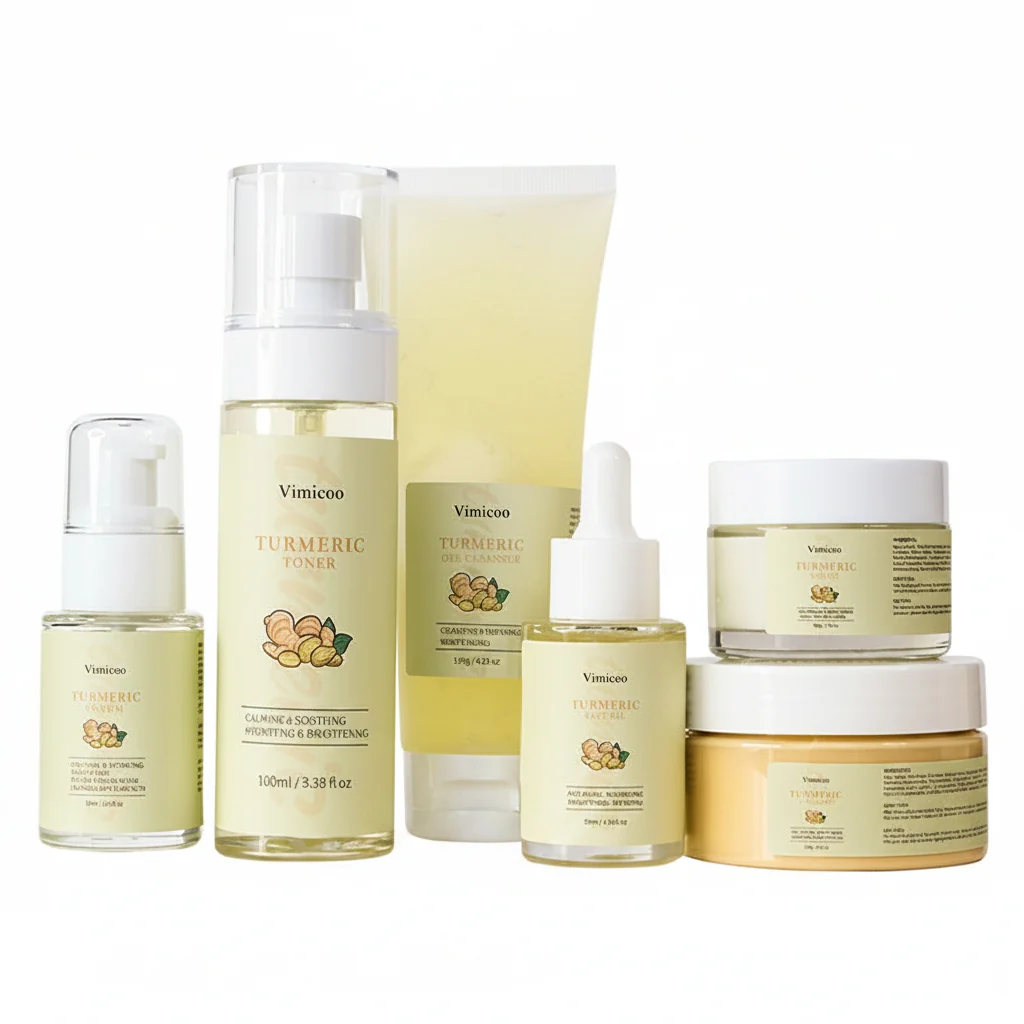 Luxury Turmeric Ginger Brightening Face Care Set for Glowing Skin Contemporary