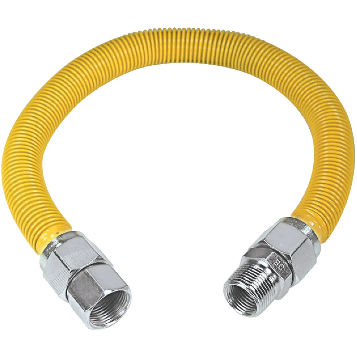 Durable Dormont 1-1 4 In. OD x 36 In. PVC Coated Stainless Steel Gas Connector 1 In. MIP Tapped 3 4 In. FIP x 1 In. FIP Detailed