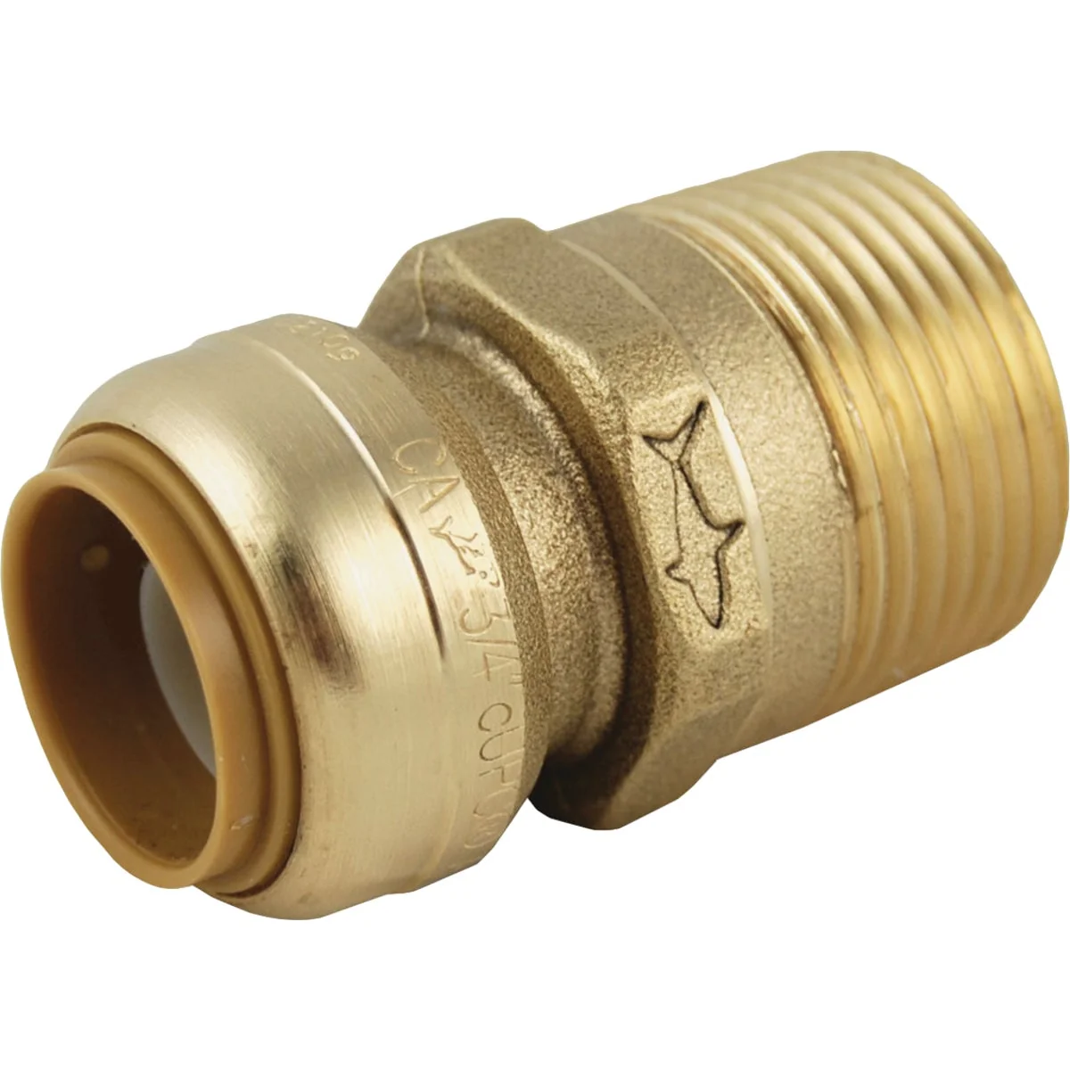 Authentic SharkBite 3 4 In. x 1 In. MNPT Straight Brass Push-to-Connect Male Adapater Superior