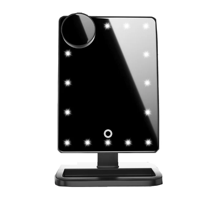 Practical Touch Screen Makeup Mirror With 20 LED Light Bluetooth Music Speaker 10X Magnifying Mirrors Lights Eco-Friendly