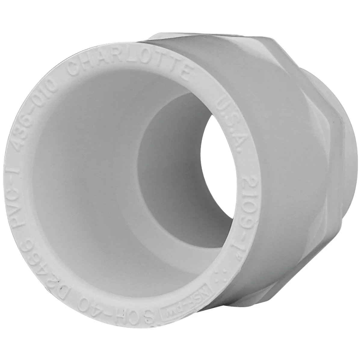 Green Charlotte Pipe Reducing Schedule 40 1 in. S x 1 in. M.I.P. PVC Adapter Outstanding