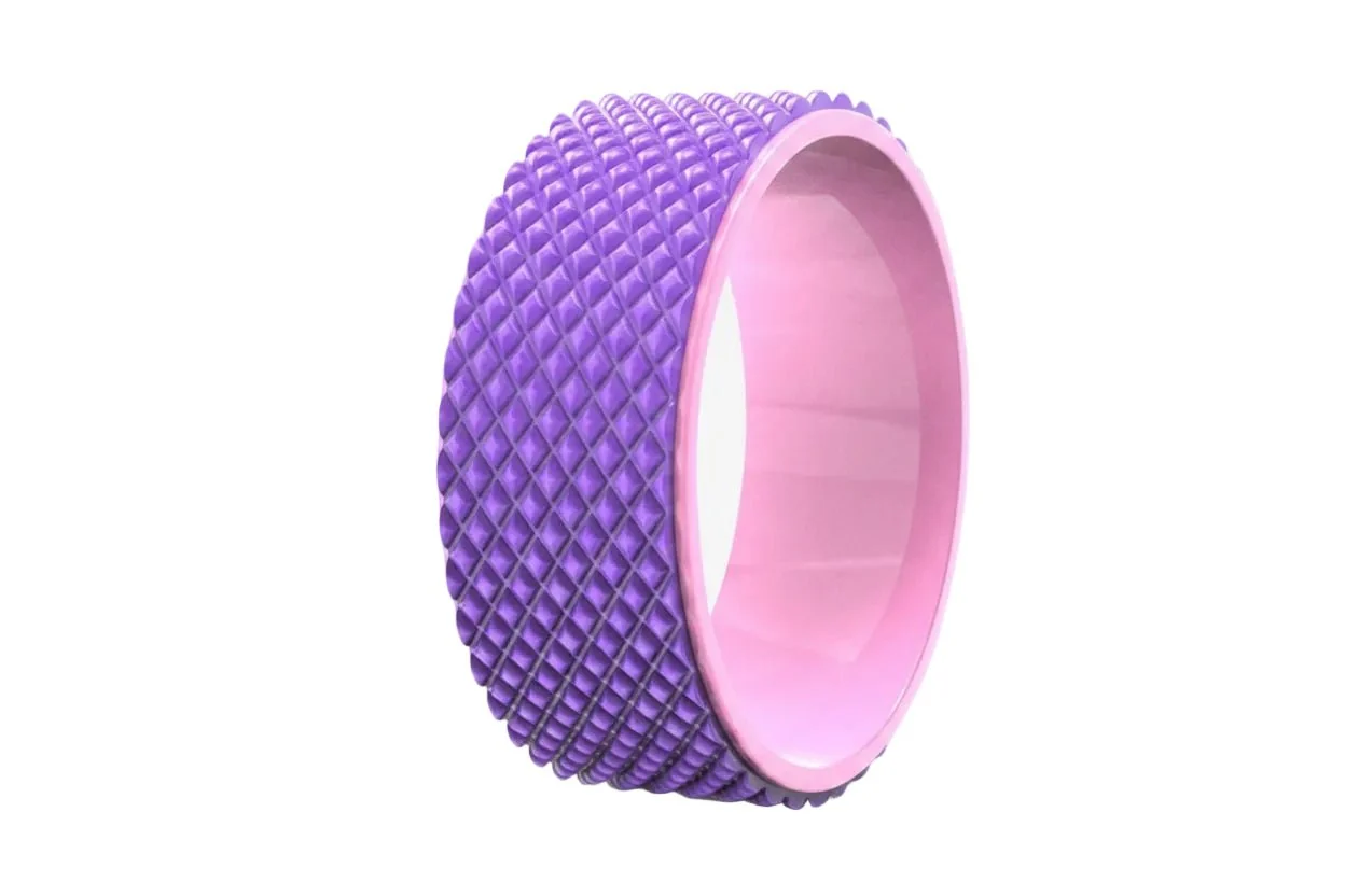Advanced Back Bending Yoga Device Pink Purple Blue EVA Outer Ring ABS Inner Ring 31.5 By 12.2 Cm Easy-to-Use
