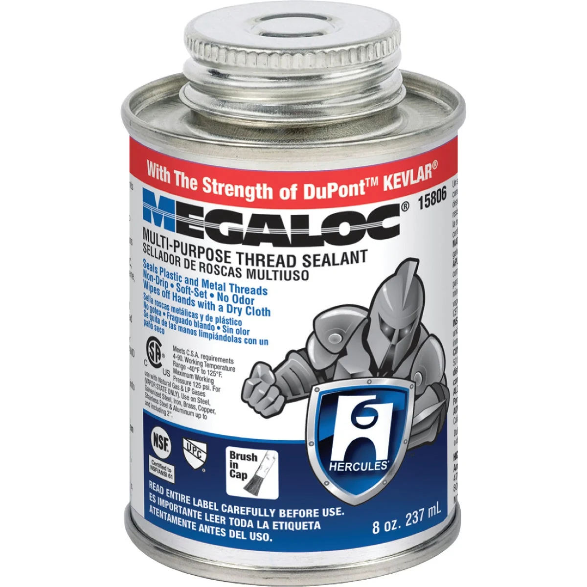 Reusable Hercules Megaloc 8 Fl. Oz. Blue Thread Sealant Comfortable