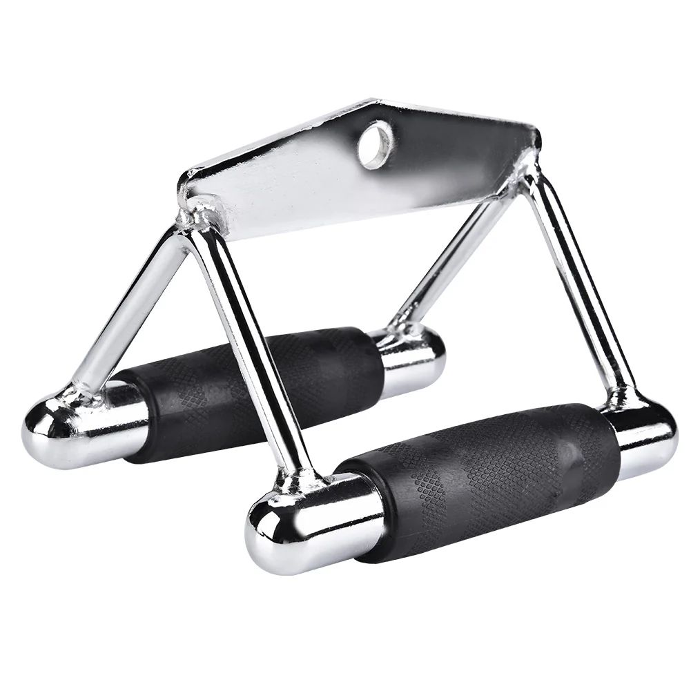 Secure Steel Chinning Triangle Bar Handle For Cable Machines Fitness Attachment For Home Gym Training Optimized
