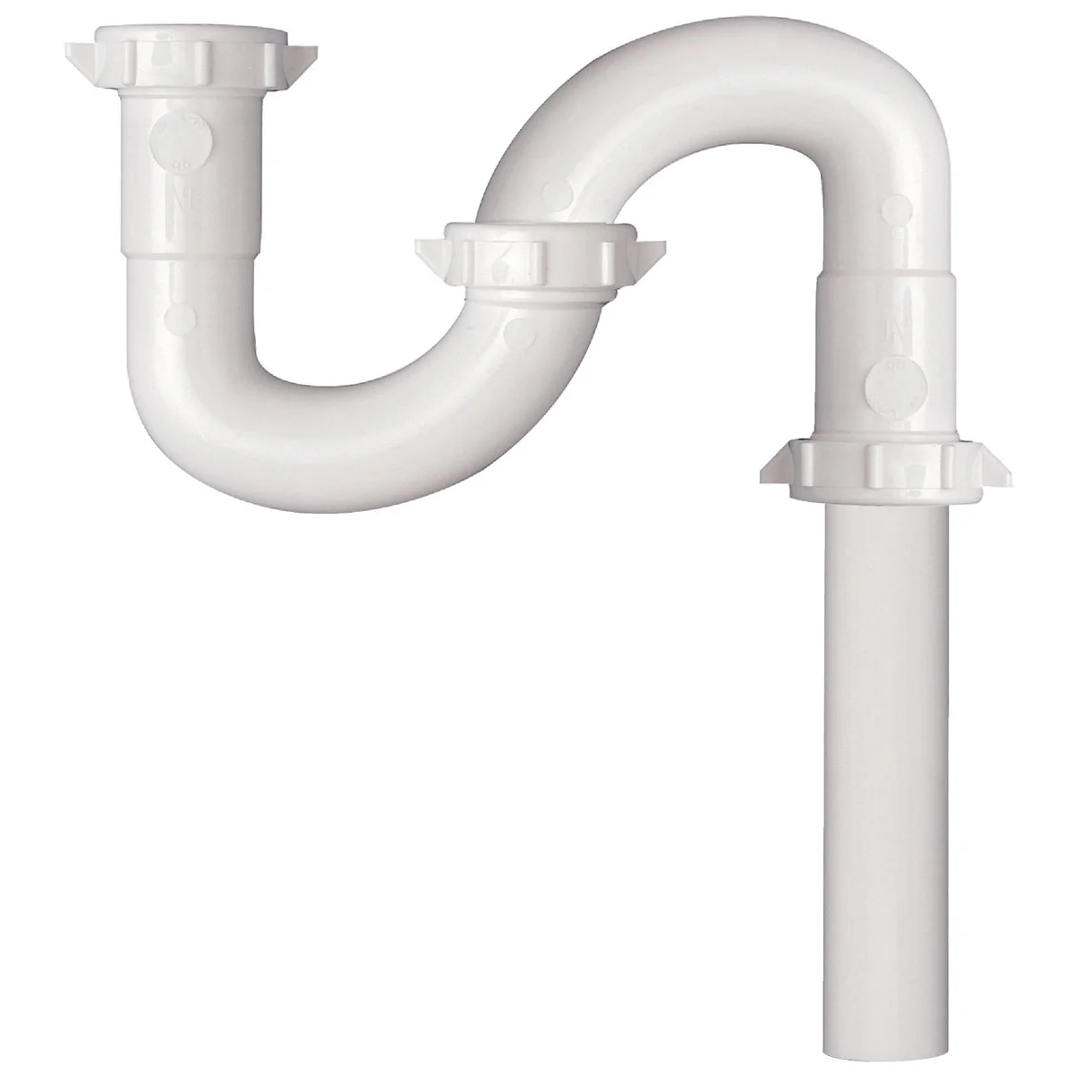 Original Do it 1-1 4 In. x 20-1 2 In. White Plastic S-Trap Green