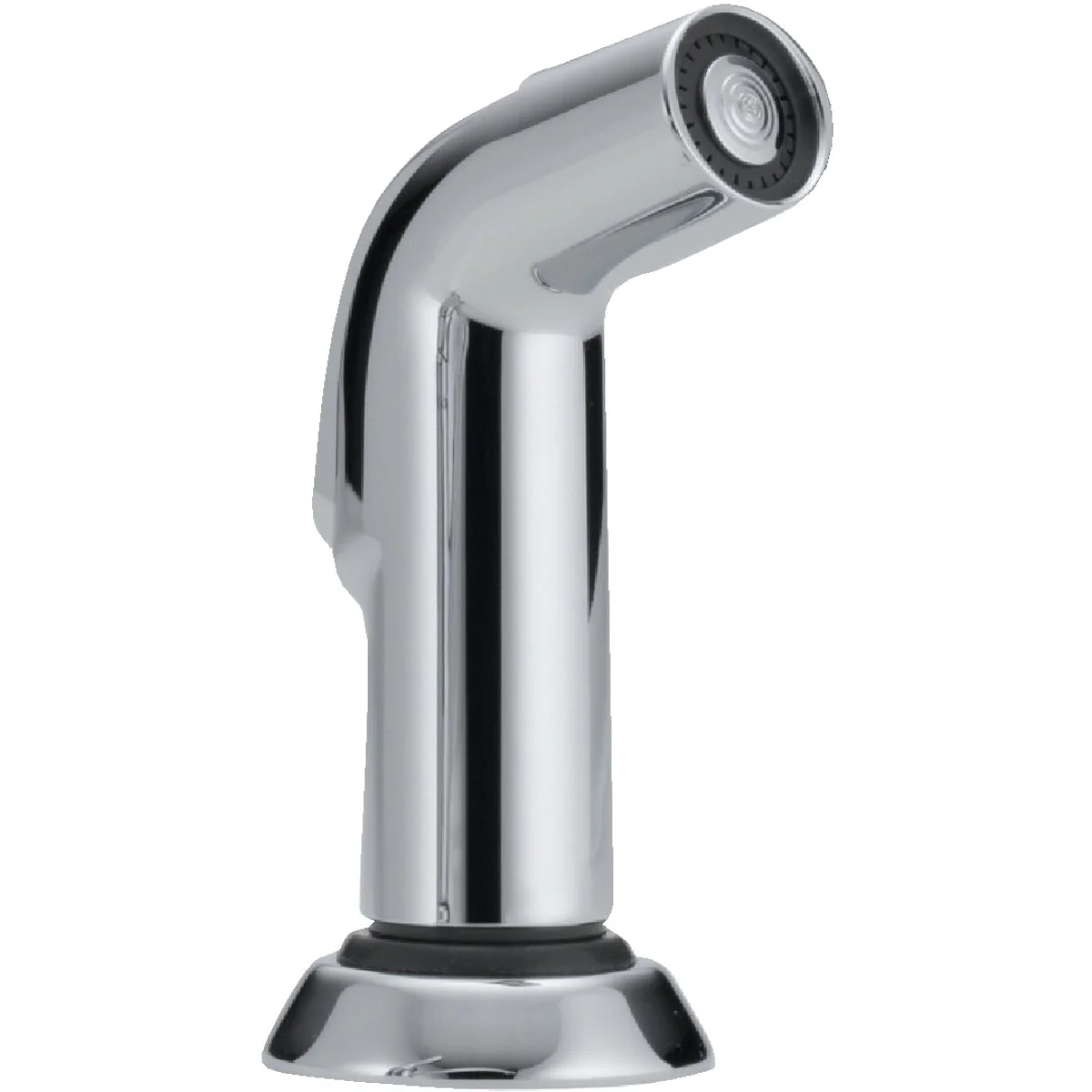 Refined Delta Universal Chrome Sprayer White Hose Assembly Detailed