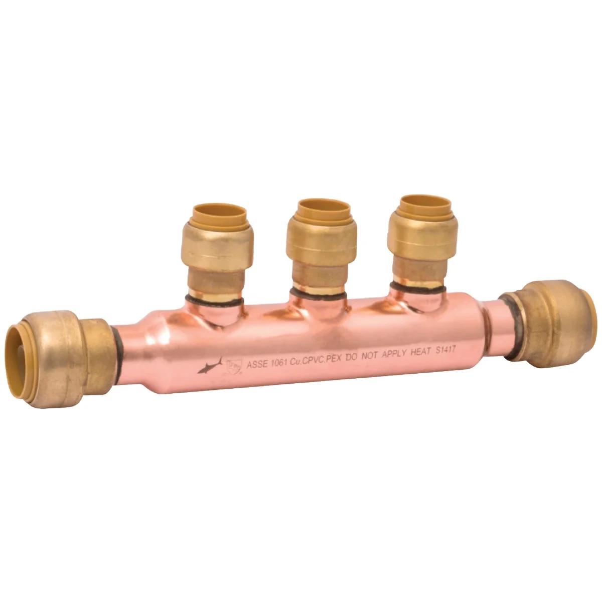 Classic SharkBite 3 4 In. x 1 2 In. Push-to-Connect 3-Port Open PEX Manifold Premium Material