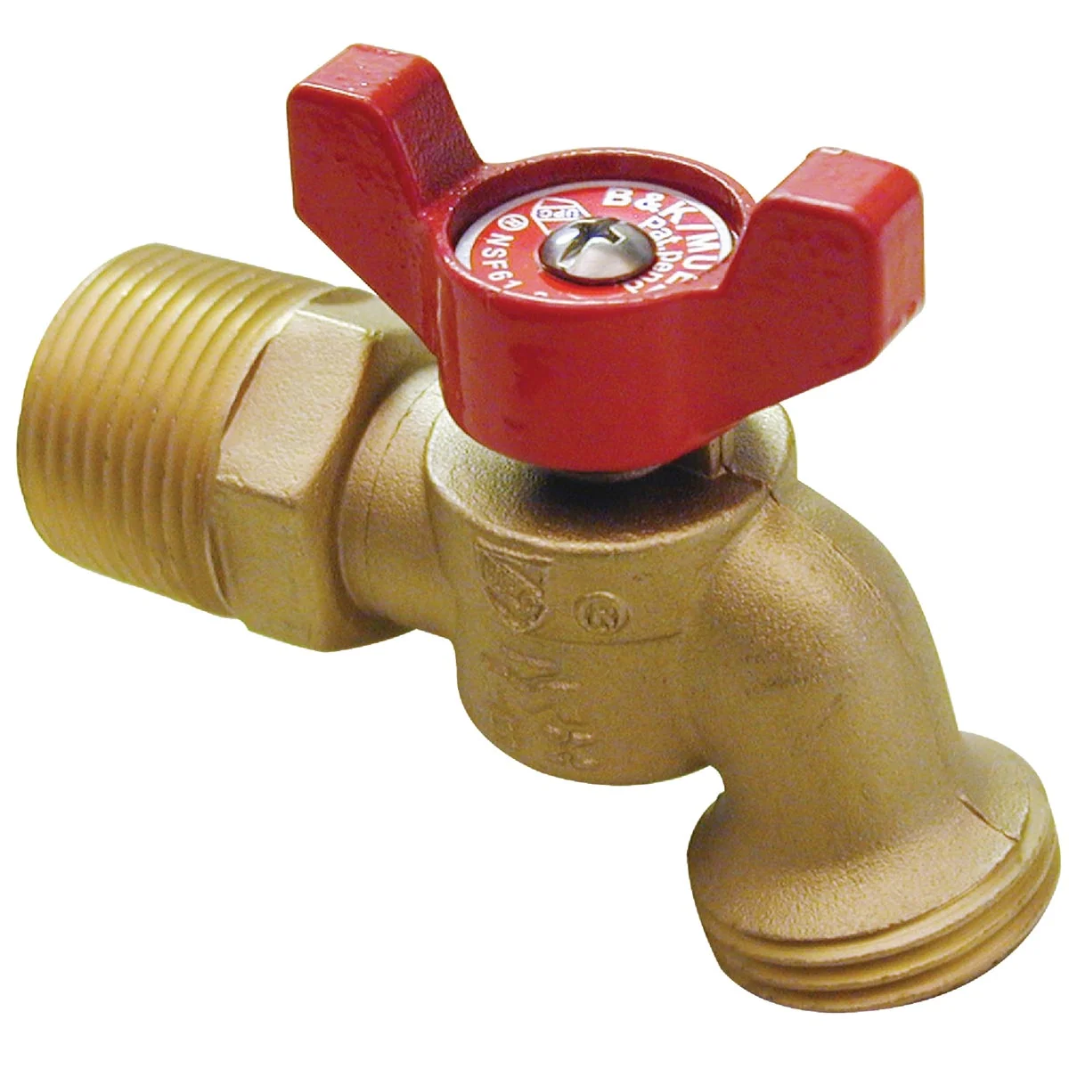 Advanced B K ProLine Quartermaster Series 3 4 In. MIP X 3 4 In. Male Hose Thread Brass Hose Bibb Natural