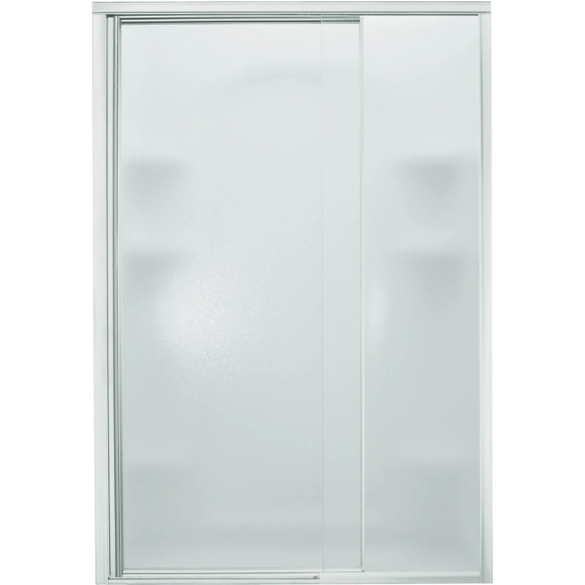 Reliable Sterling Vista Pivot II 48 In. W. X 65-1 2 In. H. Chrome Pebbled Glass Shower Door Certified