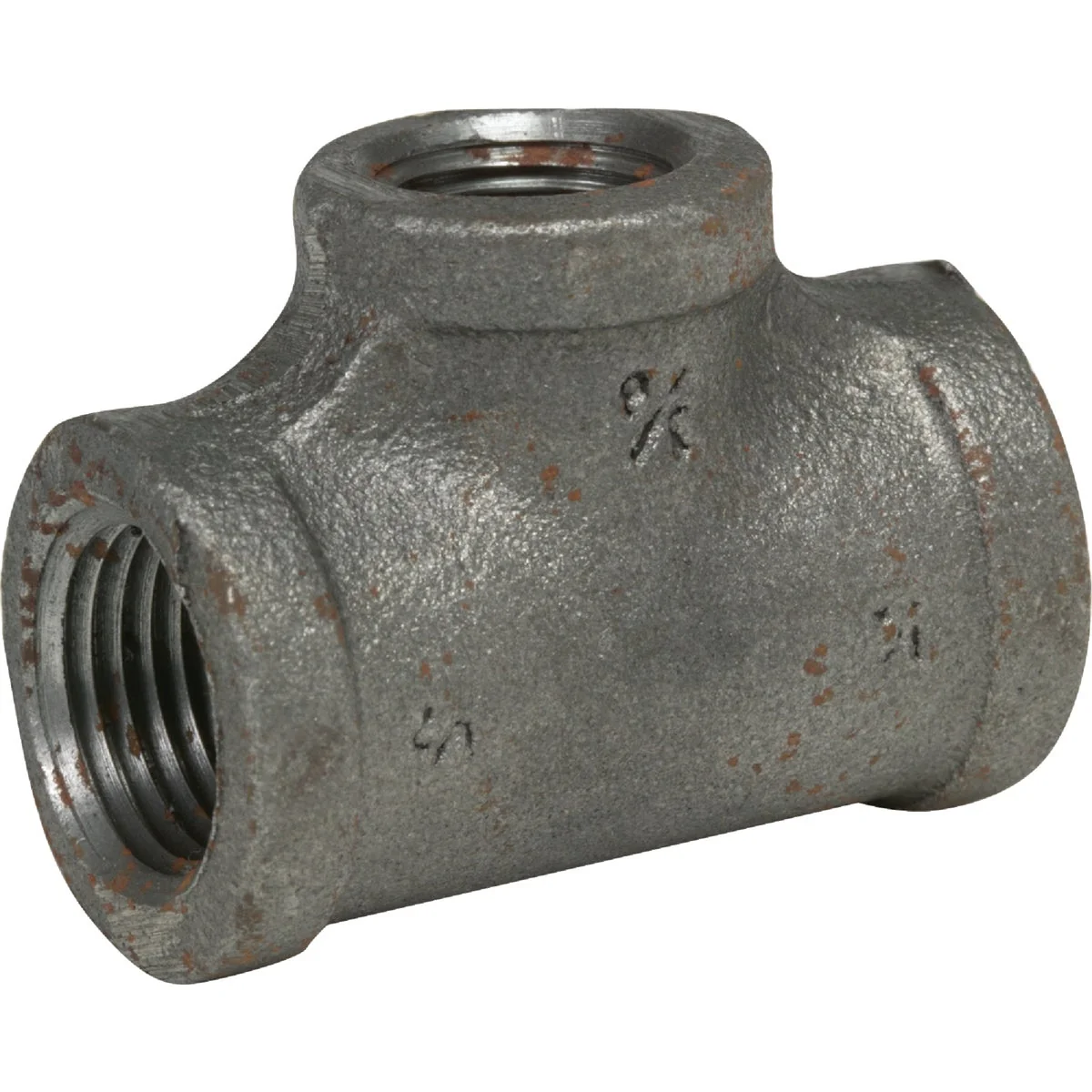 Optimized Anvil 3 4 In. x 3 4 In. x 1 2 In. Reducing Malleable Black Iron Tee Pure