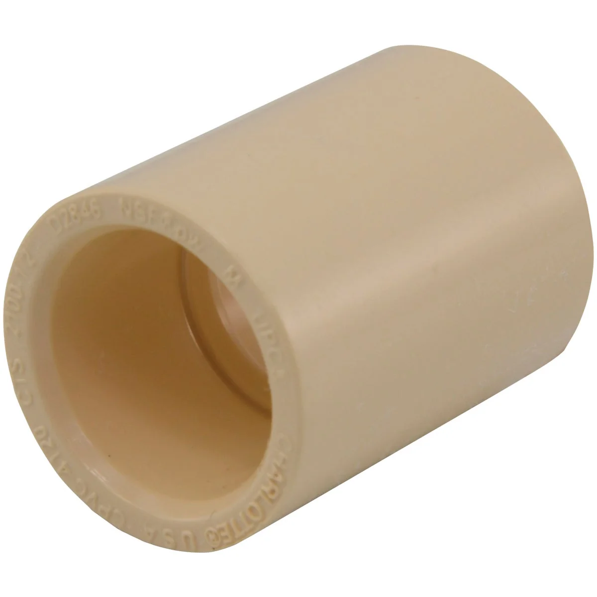 Healthy Charlotte Pipe 1 2 In. Solvent Weldable CPVC Coupling with Stop Soft