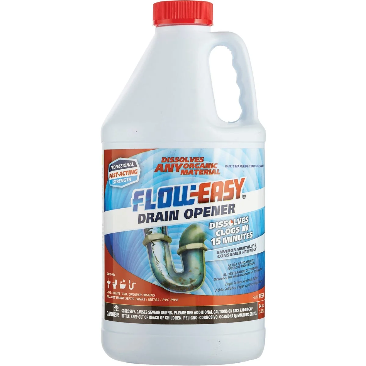 Long-Lasting Flow-Easy 64 Oz. Liquid Drain Opener Outstanding