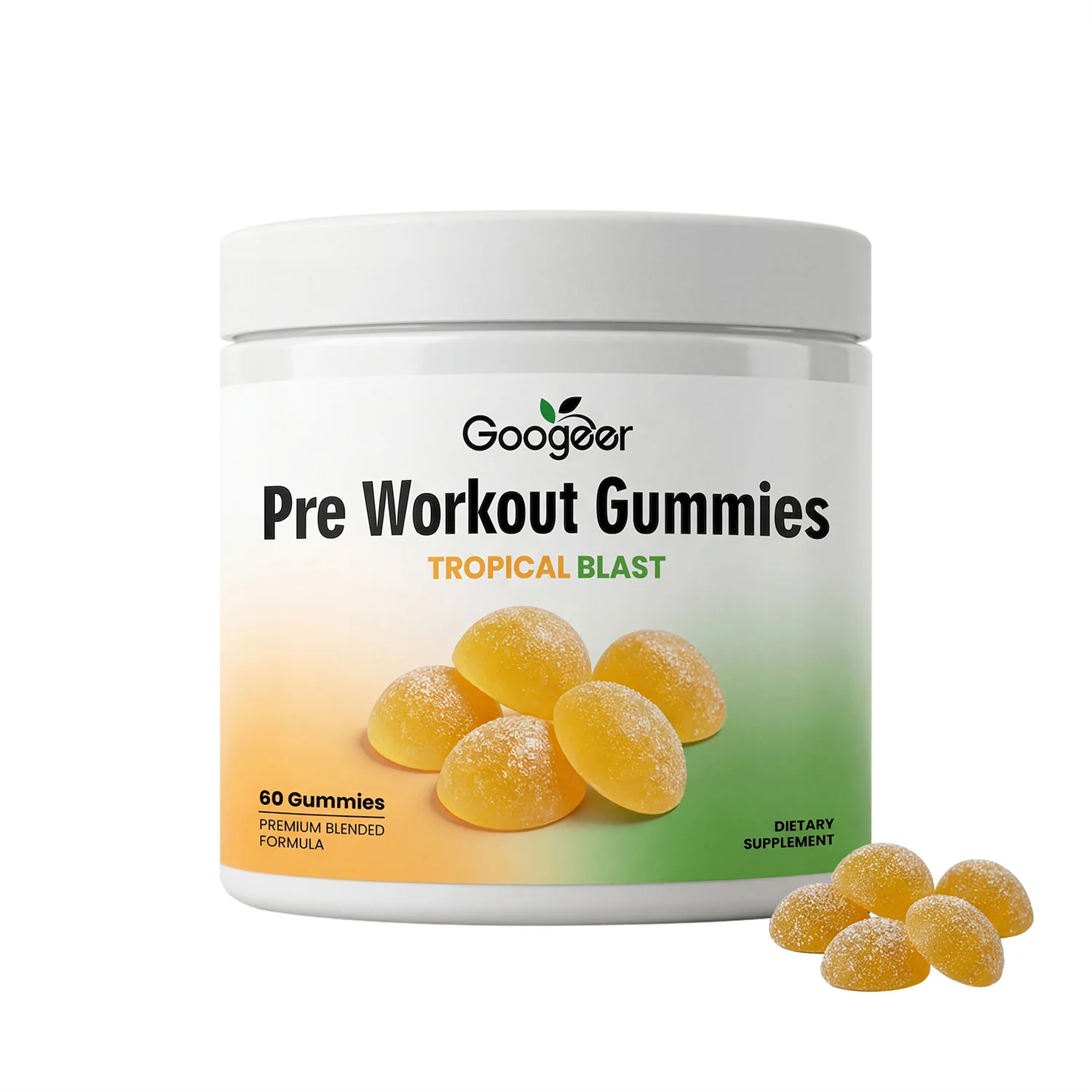 User-Friendly Energy Pre-Workout Gummies Bite-Sized Fitness Chews for Focus Endurance Enhanced