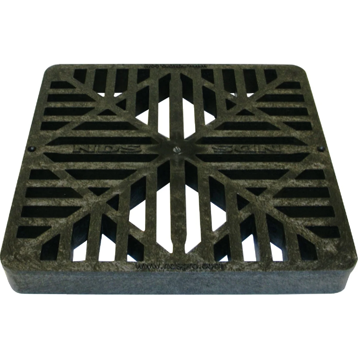 Versatile NDS 9 In. x 9 In. Black Polyolefin Square Grate Consistent
