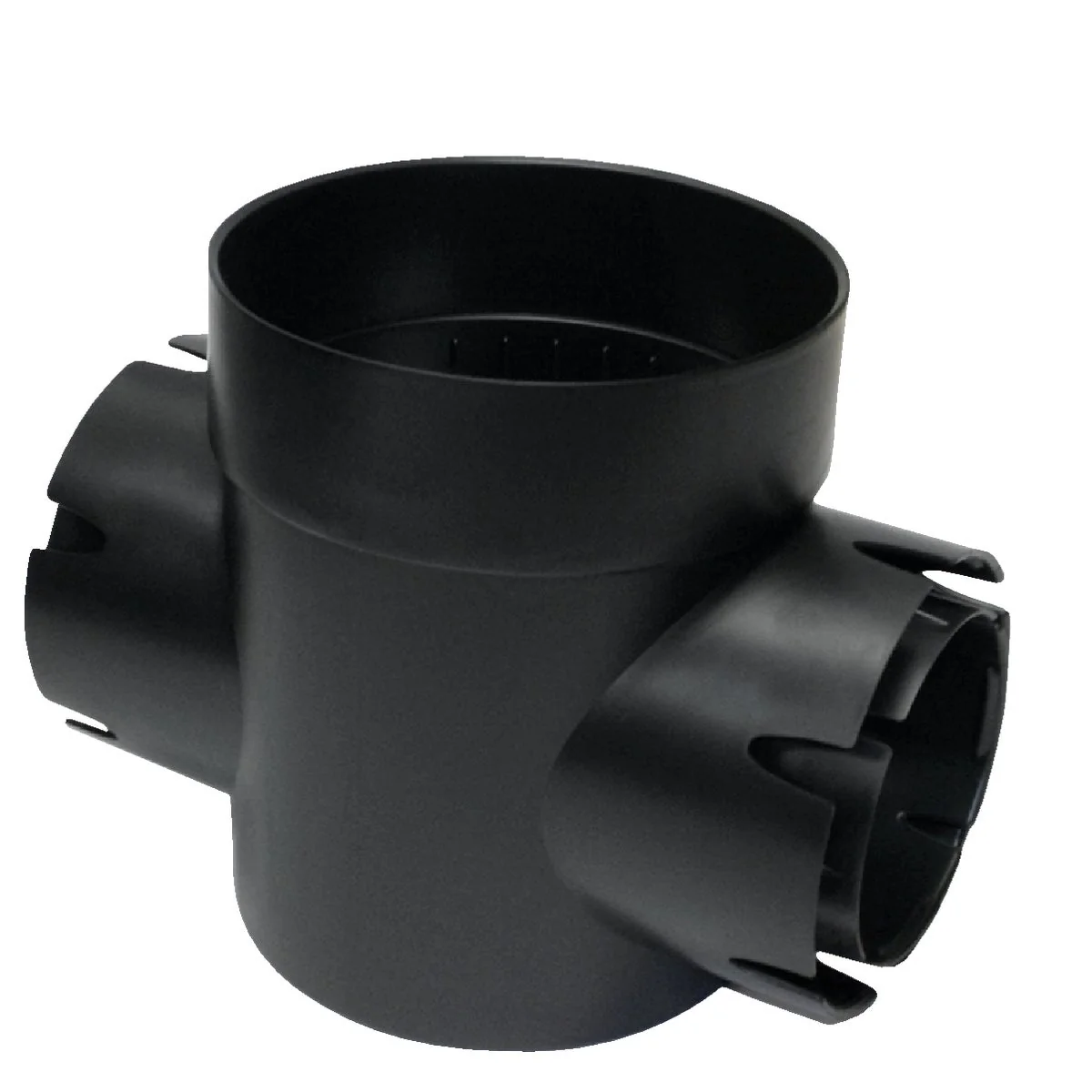 Next-Generation NDS 6 In. Black Spee-D Double Catch Basin Outlet Refined