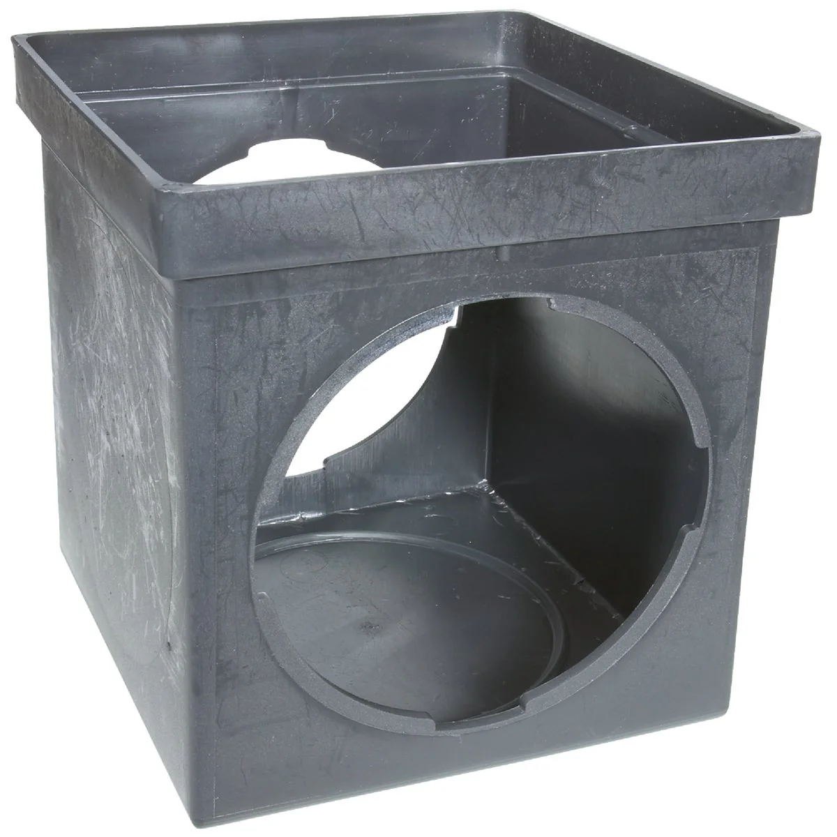 Efficient NDS 9 In. x 9 In. Black Square Catch Basin Innovative