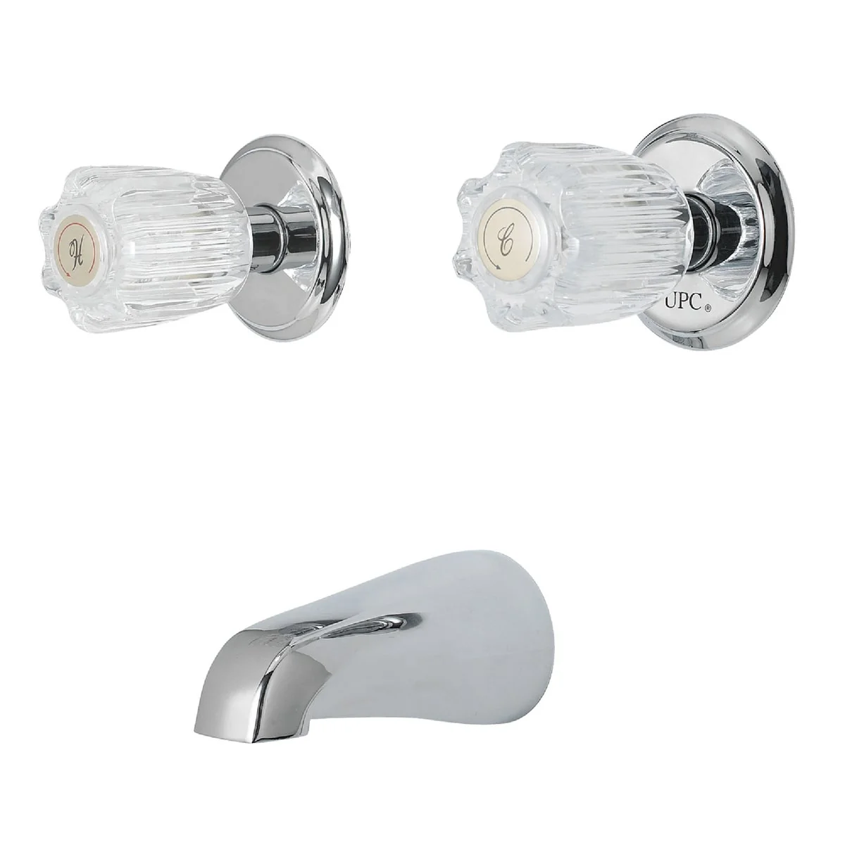 World-Class Home Impressions Chrome 2-Handle Metallic Bathtub Faucet Flexible