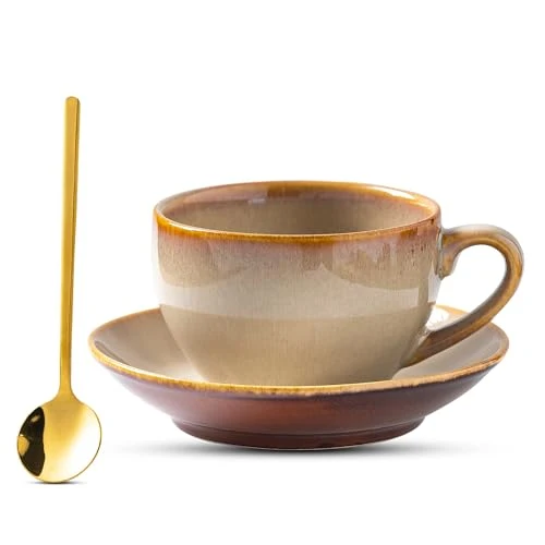 Premium Material Porcelain Coffee Cup with Saucer Spoon Innovative