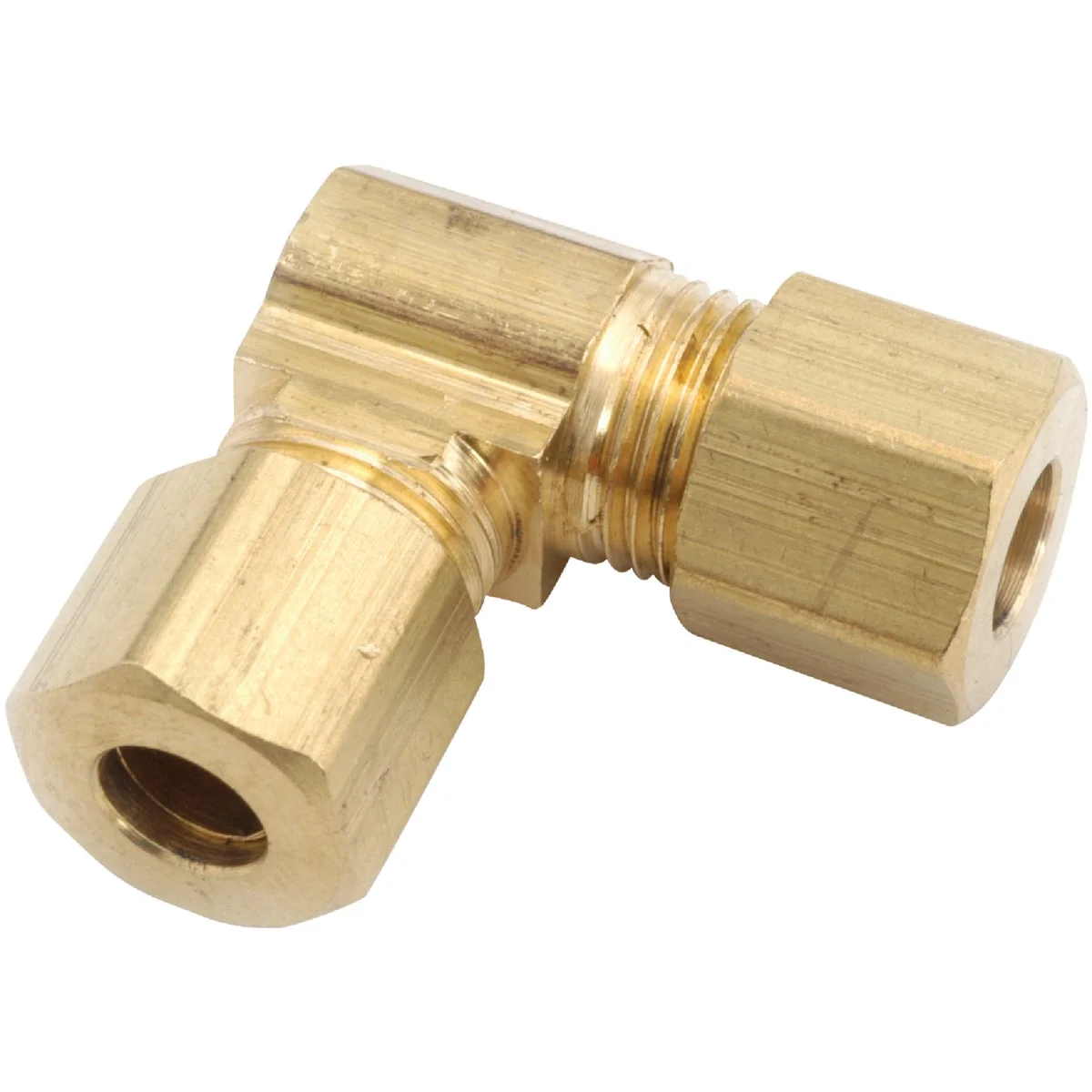 Traditional Anderson Metals 5 8 In. 90 Deg. 2-Way Compression Brass Elbow 1 4 Bend Excellent