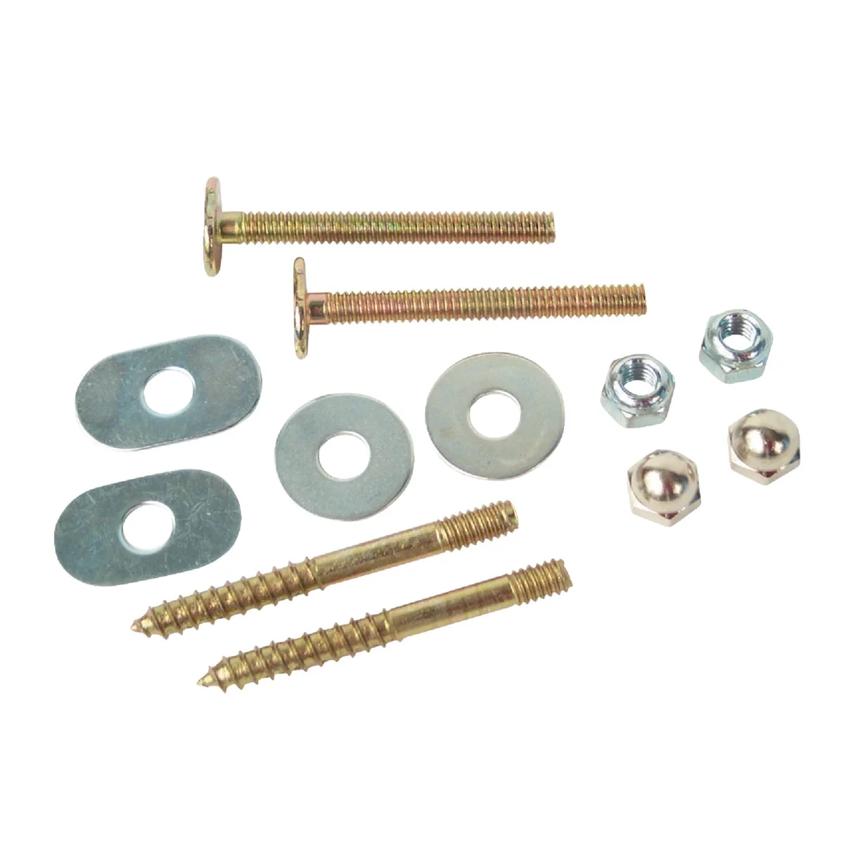 Efficient Do it 1 4 In. x 2-1 4 In. Brass-Plated Steel Toilet Screws Fast