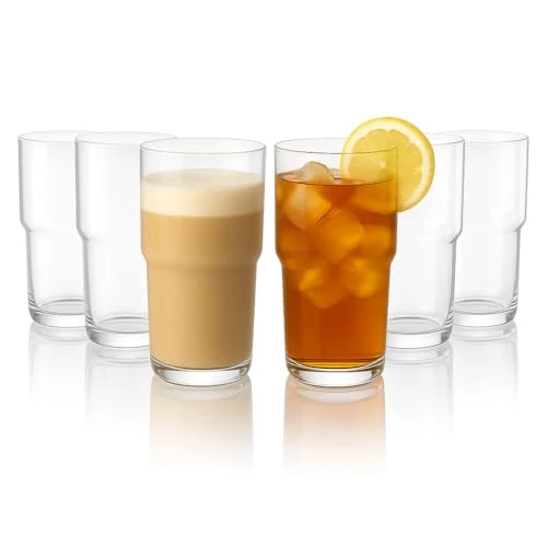 Elite Stackable Iced Coffee Glasses Set of 6 6 Count Classic