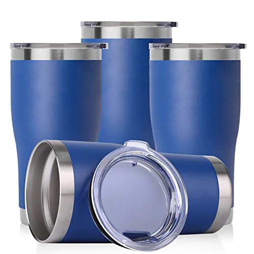 Specialty 20oz Tumbler with Lid Stainless Steel Tumblers Bulk 4 Count Enhanced