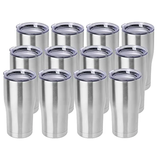 Certified 20oz Tumbler with Lid Stainless Steel Tumblers Bulk 12 Count Innovative