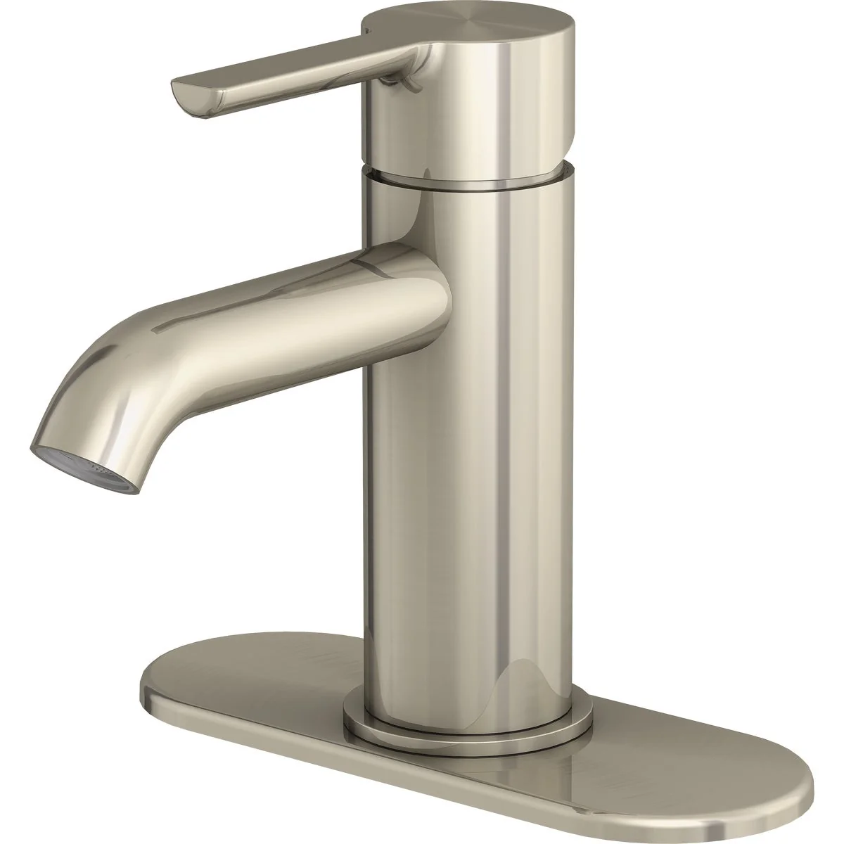 Optimized Home Impressions Brushed Nickel 1-Handle Lever 4 In. Centerset Monoblock Bathroom Faucet Proven
