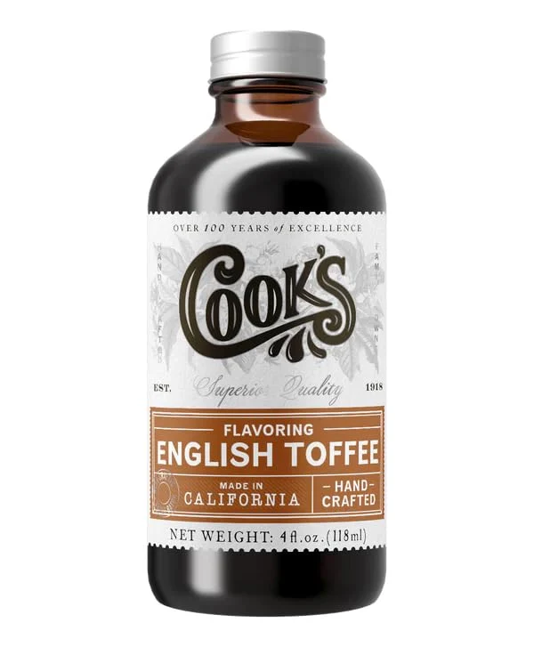 Lightweight English Toffee Flavoring for Baking 4 Fl Oz Healthy