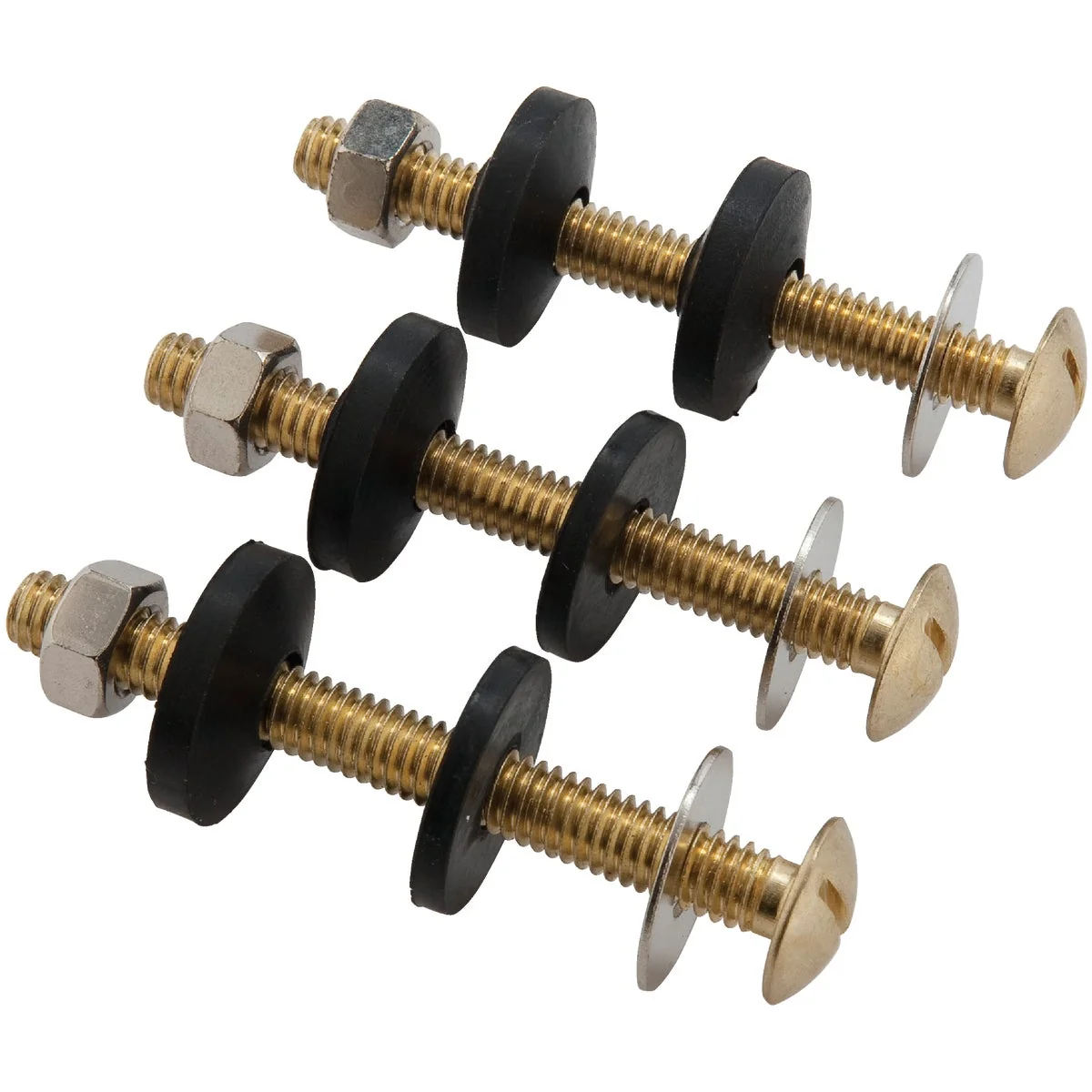 Secure Do it 5 16 In. x 3 In. Brass Sponge Rubber Tank Bolts 3 Pack Modern