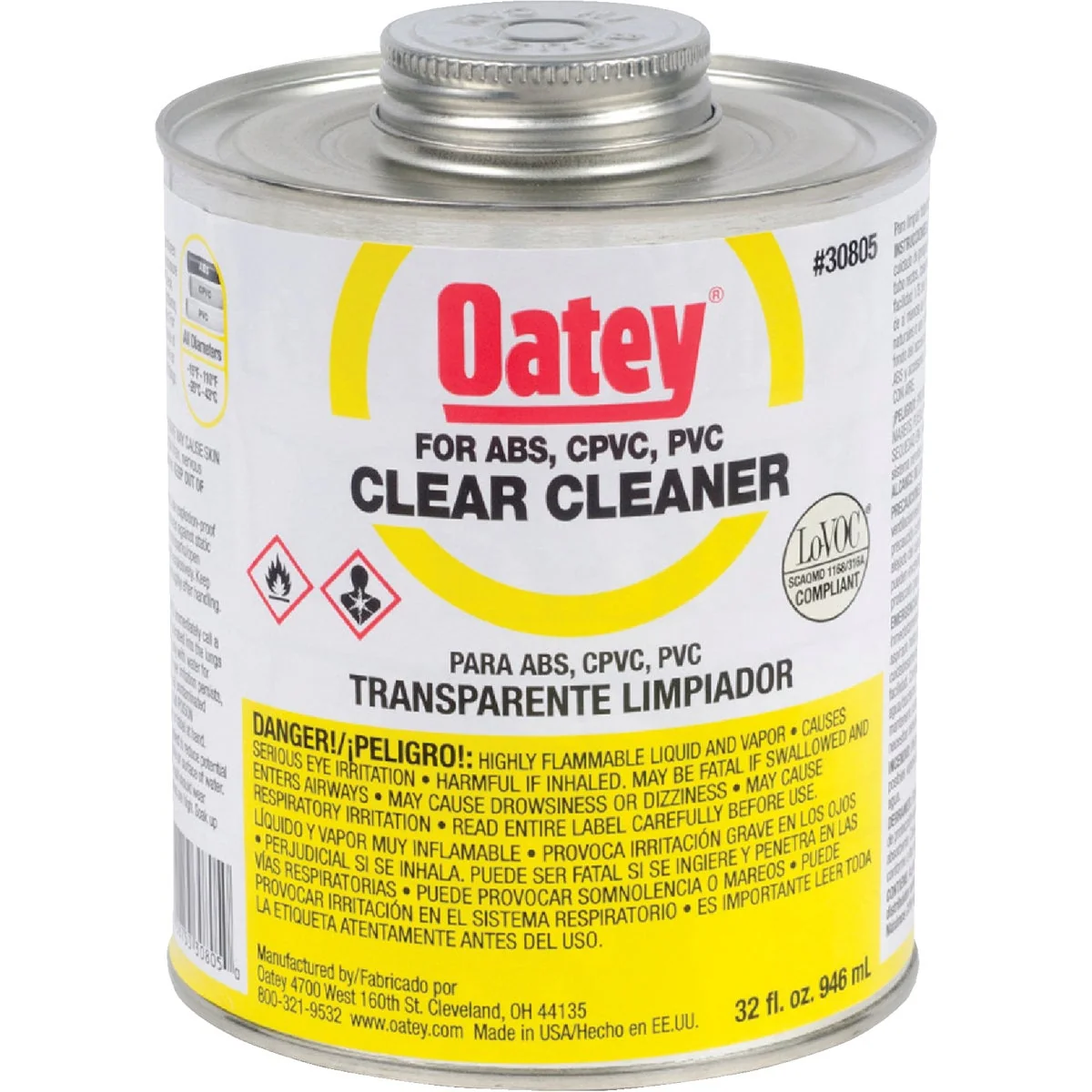 Artisan Oatey 32 Oz. All-Purpose Clear PVC Cleaner High-Grade