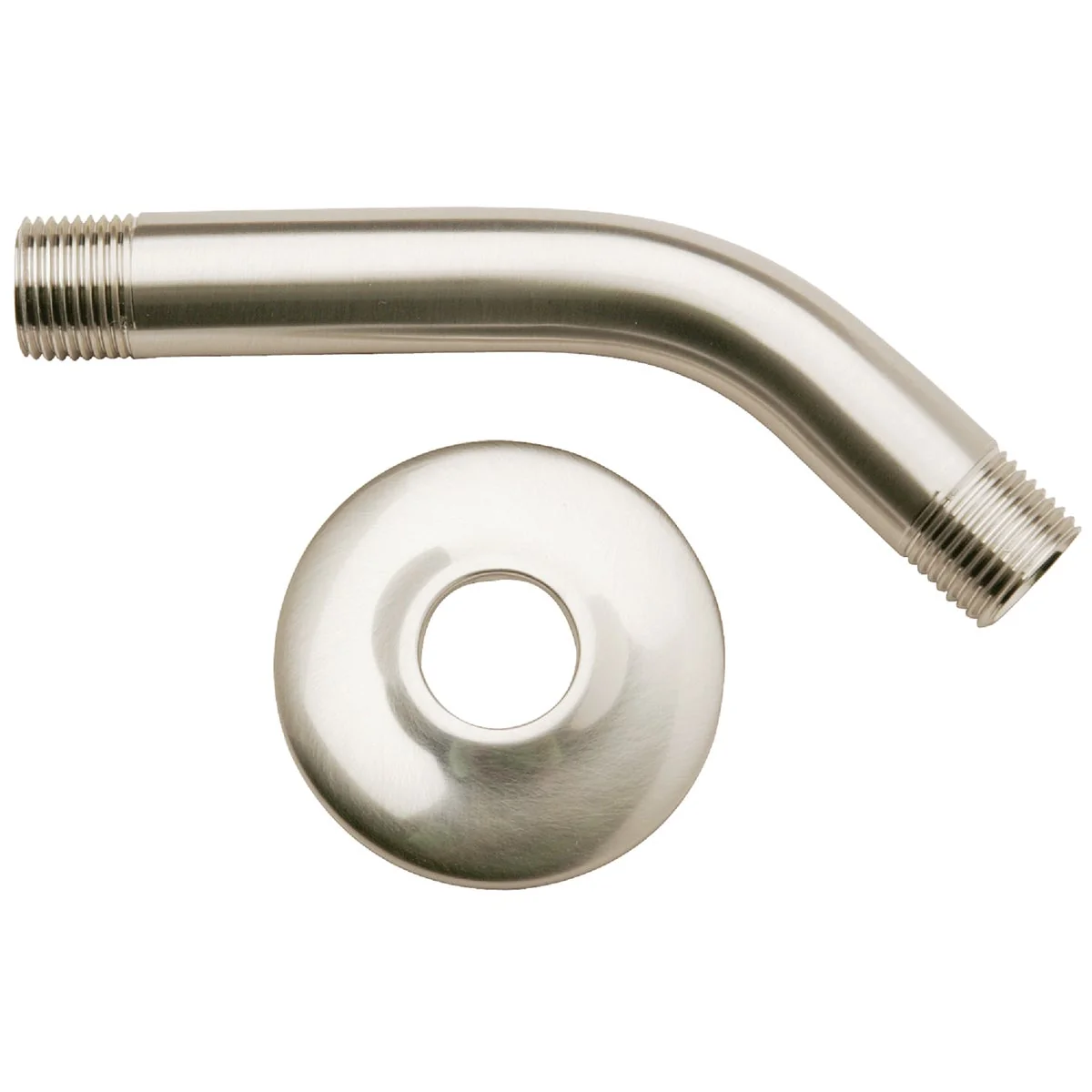 Fashionable Do it 6 In. Brushed Nickel Metal Shower and Flange Organic