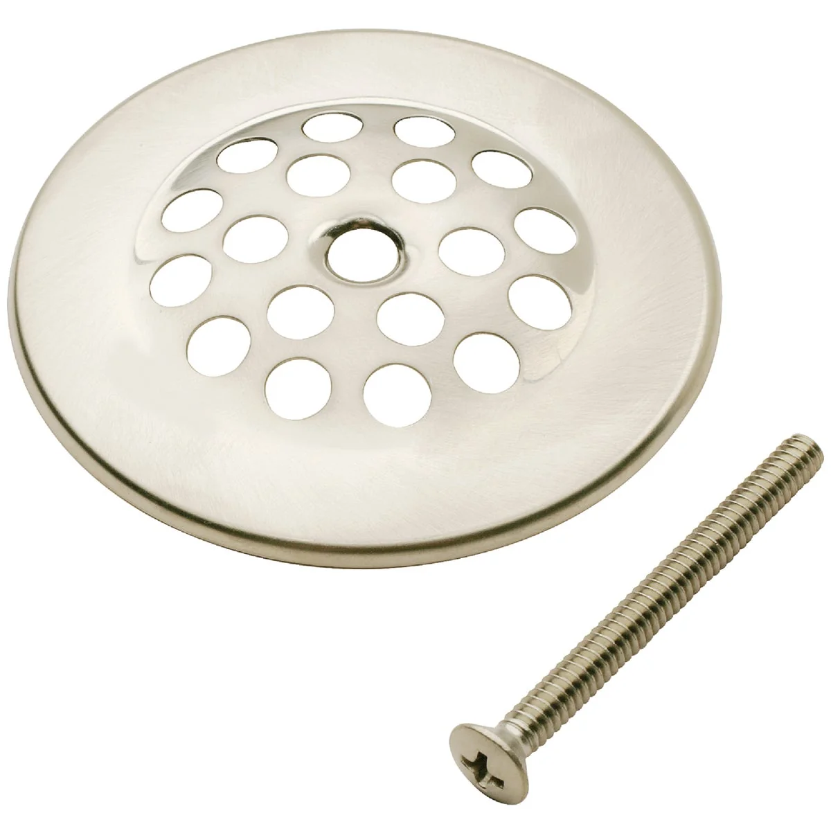 Smooth Do it 2 In. Dome Cover Tub Drain Strainer with Brushed Nickel Finish Modern