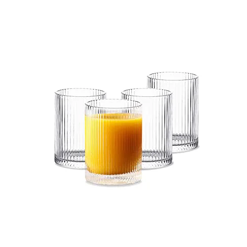 Superior Glass Cups Vintage Glassware Set of 4 Small 4 Count Secure