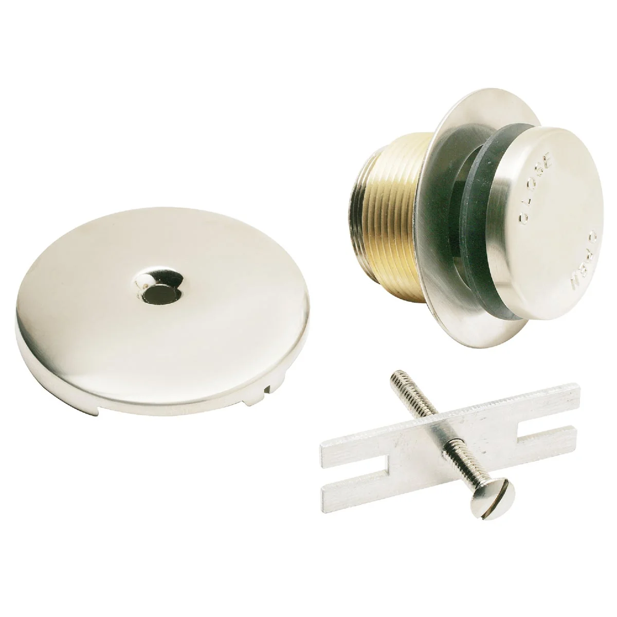 Durable Do it Foot Lok Stop Brushed Nickel Bath Drain Trim Kit Enhanced