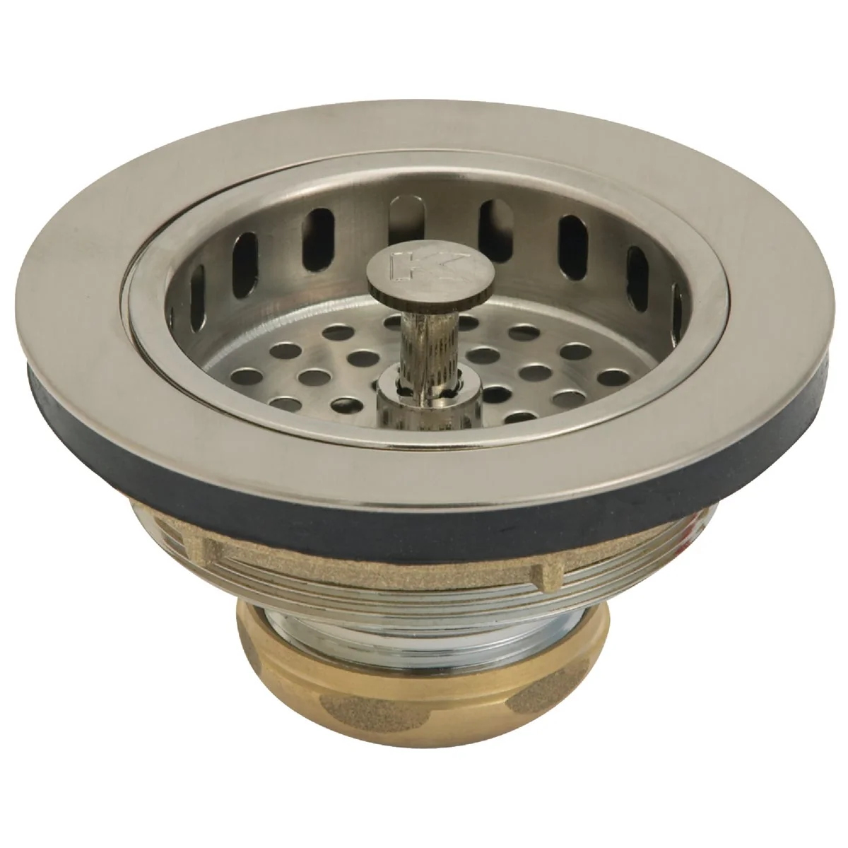 Healthy Do it 3-1 2 In. Brushed Nickel Adjustable Post Basket Strainer Assembly Premium