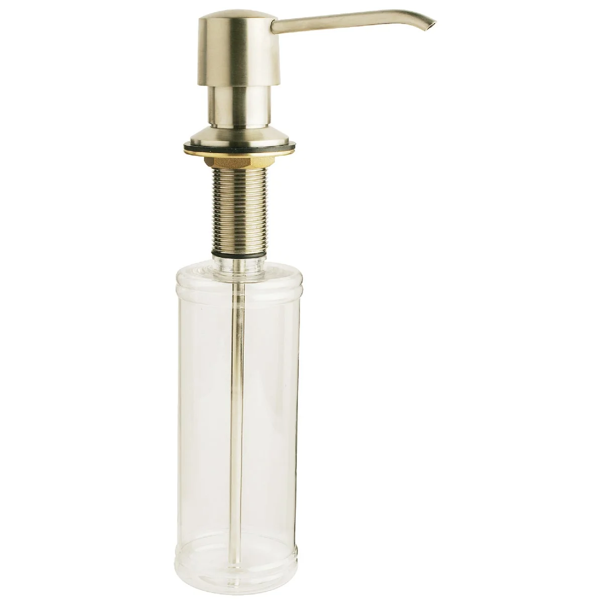 Smart Do it Brushed Nickel Clear Body Soap Dispenser Recyclable