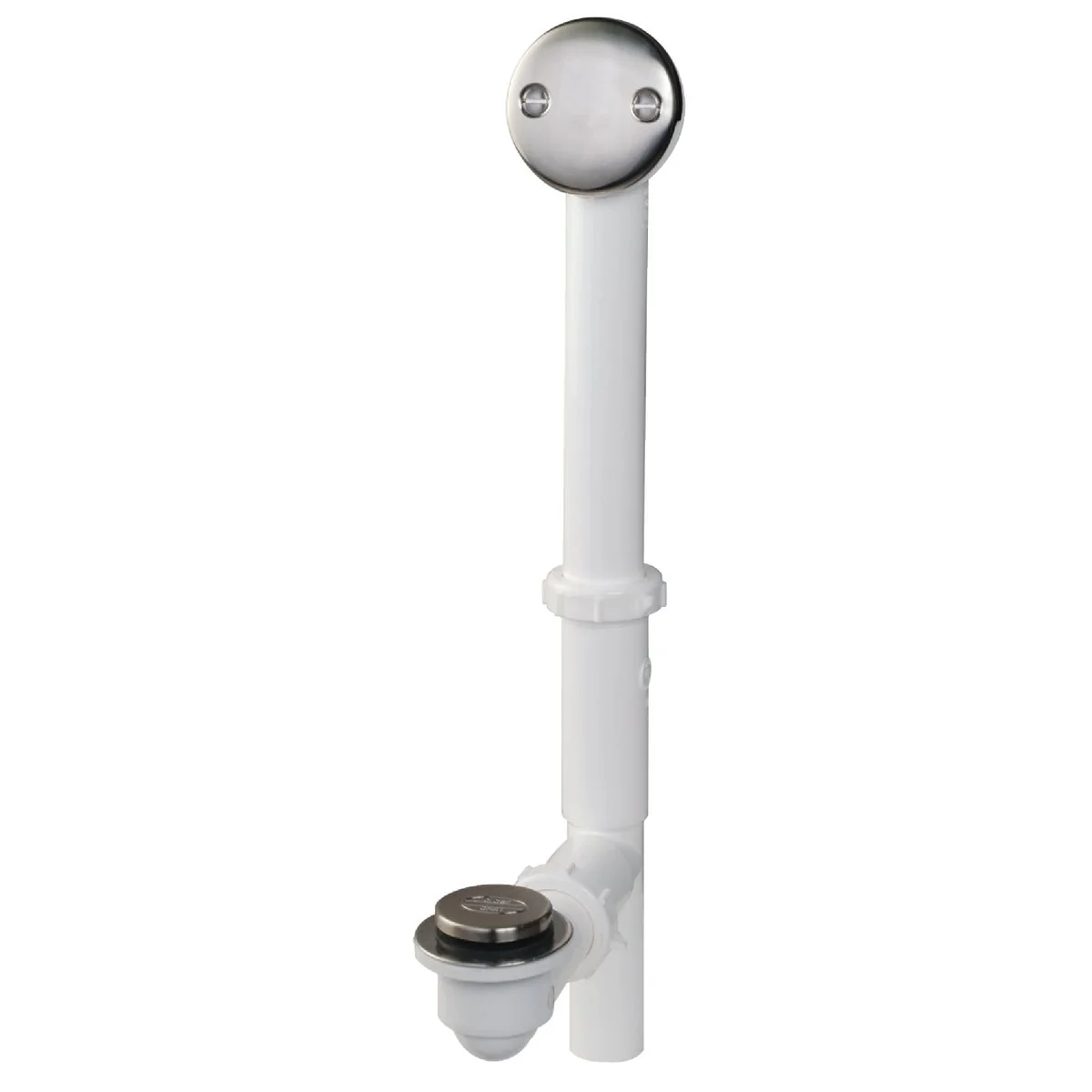 Trendy Do it Foot Lok Stop Plastic Bath Drain with Brushed Nickel Trim Breathable
