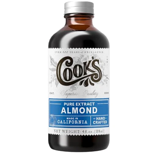 Organic Pure Almond Extract for Baking 4 Fl Oz Safe