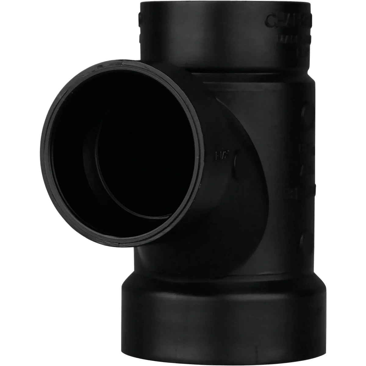 Excellent Charlotte Pipe 2 x 1-1 2 x 1-1 2 In. Hub x Hub x Hub Reducing Sanitary ABS Waste Vent Tee Soft