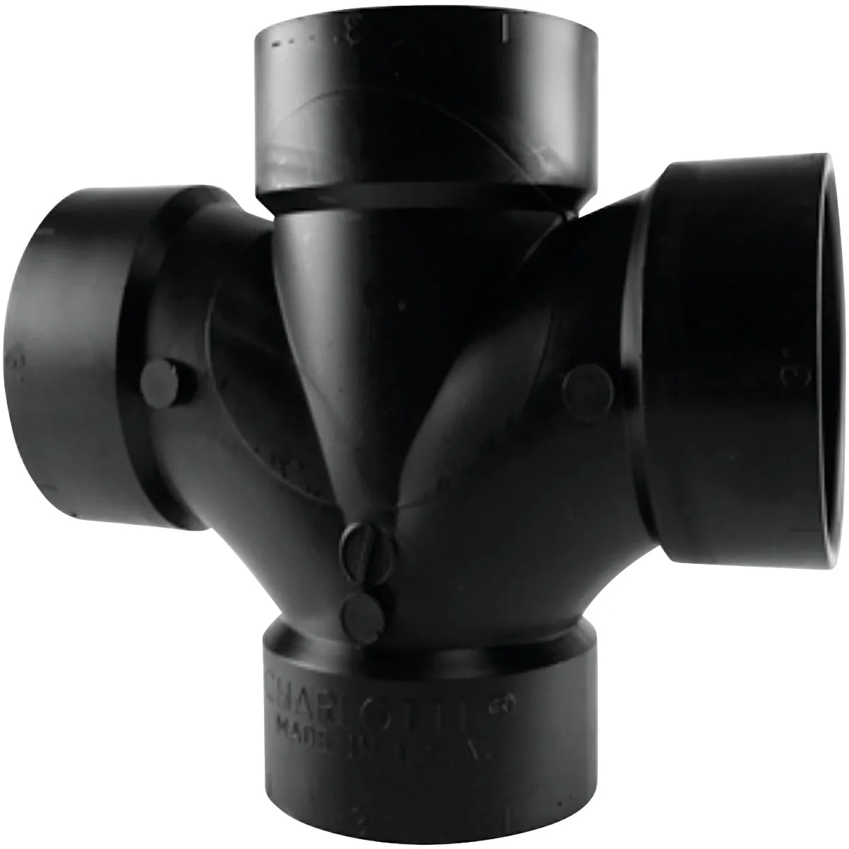 Fine Charlotte Pipe 1-1 2 In. All Hub Double Sanitary ABS Waste Vent Tee Reliable