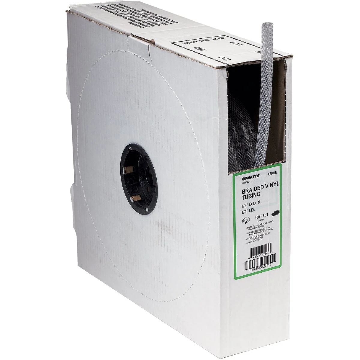 Top-Quality Abbott Rubber 5 8 In. x 3 8 In. x 100 Ft. Clear T12 Braided PVC Tubing Bulk Box Responsible