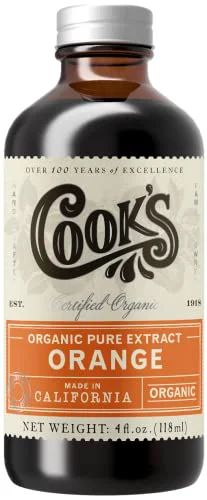 Organic Orange Extract for Baking Cooking 4 Fl Oz Verified