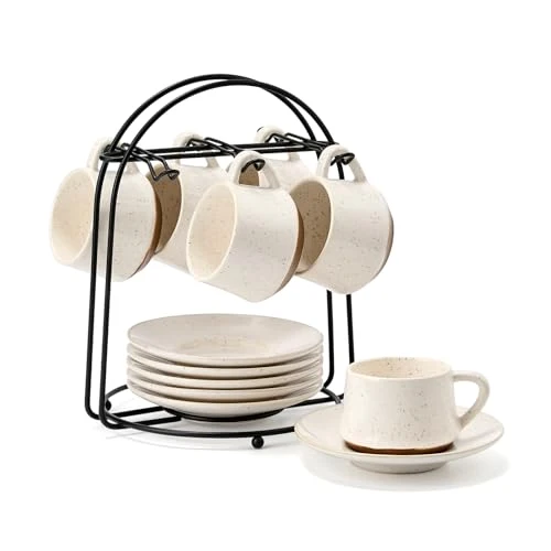 Efficient Stackable Cappuccino Cup Set of 6 4oz Activated 2.84 Count Long-Lasting