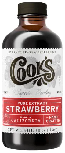 Solid Strawberry Extract for Baking 4 Fl Oz Consistent